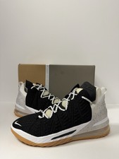 Nike LeBron James 18 Mens Shoes Black White Athletic Basketball Sneakers Size 12 Nike LeBron 18 Black White Gum for Sale | Authenticity  main image 4