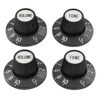 Musiclily Pro Black Inch Hat 2 Volume 2 Tone Guitar Bass Amp Effect Pedal Knobs