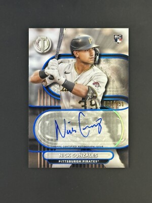 2024 Topps Tribute Nick Gonzales Blue Rookie Auto Autograph RC