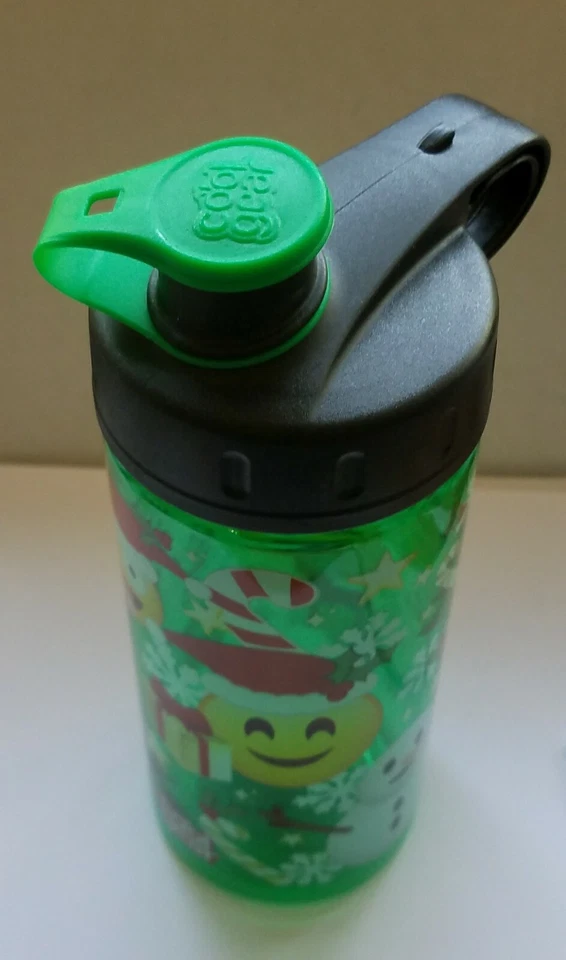 Cool Gear Invierno Navidad Vacaciones Emoji Botella de Agua Libre de BPA 16oz NUEVO Verde Foto 2 de 3