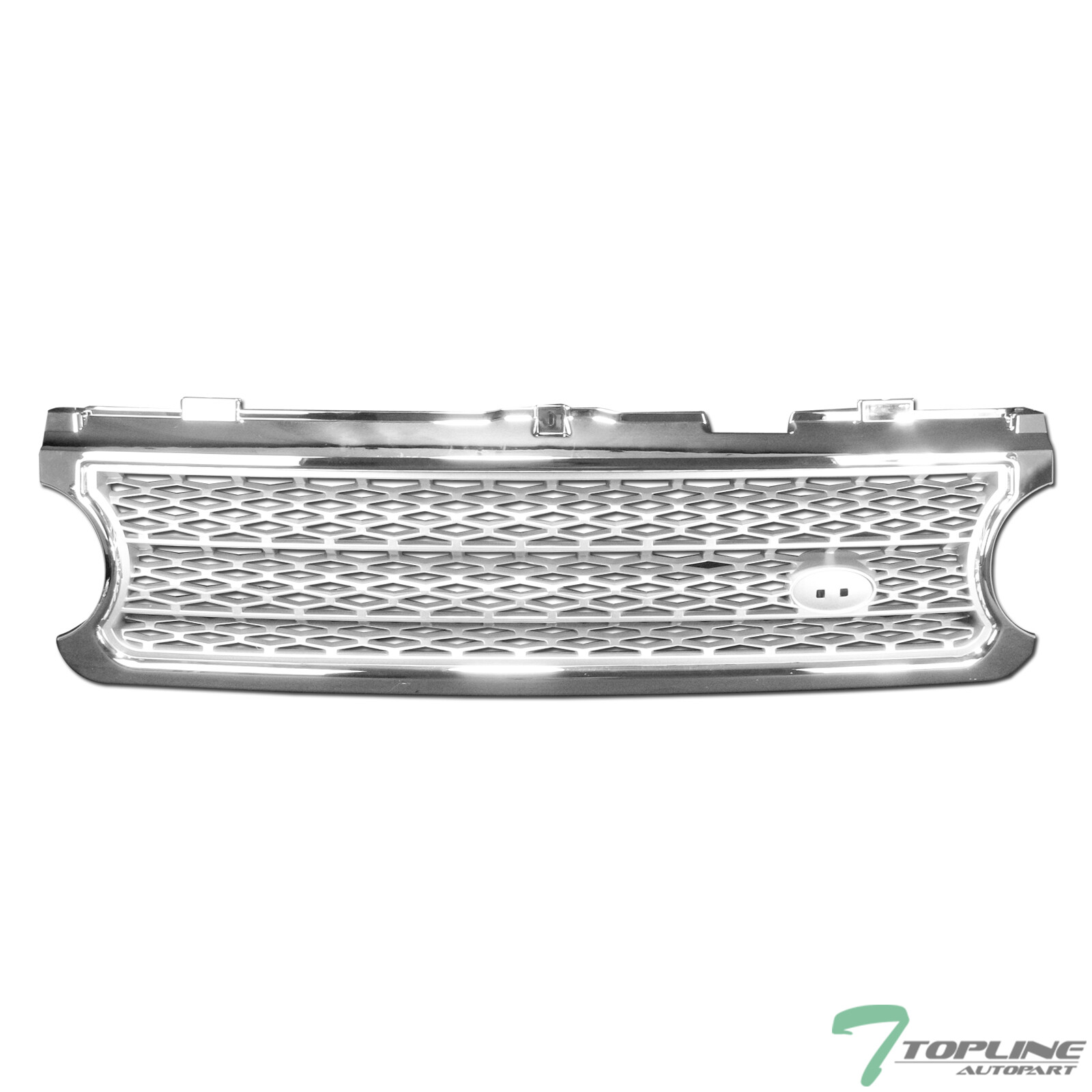 Topline For 2006-2009 Range Rover Honeycomb Mesh Front Grille - Chrome / Silver