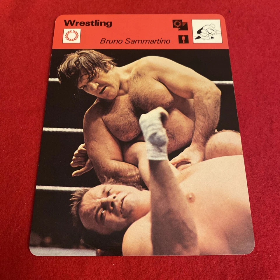 Bruno Sammartino Sportscaster Wrestling 1978 #23-19 y 2015 Chrome X-Fractor #80 Foto 3 de 4