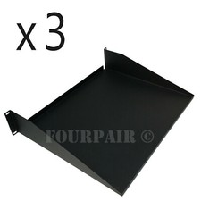 3 Pack - 2 Space Cantilever Server Monitor Rack Mount Shelf - 19" 2U 15" Deep
