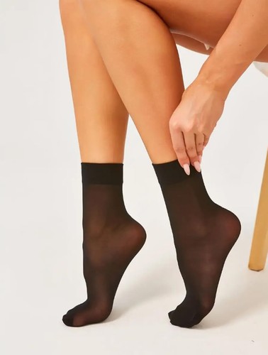 Women's 5 Pairs Nylon socks for women Ankle High Sheer Socks Tights Hosiery P... - Picture 2 of 7