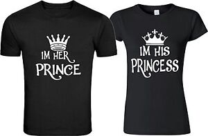 Princess 01 OR prince 01 t shirt top quality couple shirts for valentines day