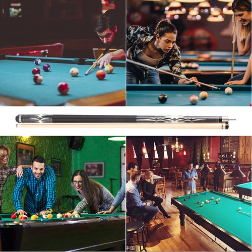 58" 2-Piece Canadian Hardwood Maple Billiard Pool Cue Sticks(6 Colors, 18-21oz) - 第 41/49 張圖片