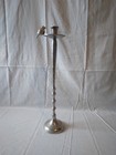 Vintage silver candle stick holder With Bird On The Side