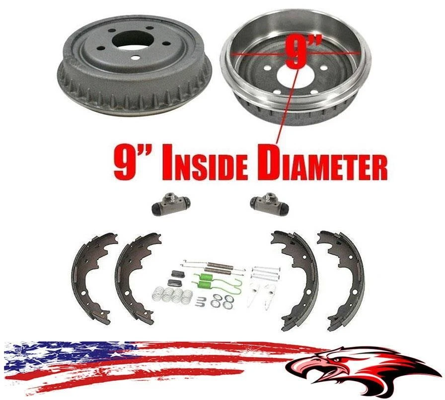 Zapatas de tambor traseras de 9" muelles cilíndricos tracción trasera Ford Ranger 1998-2000 Foto 2 de 4