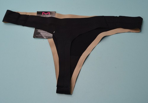 Nwt Maidenform Invisible Comfort Thong BLACK sz 7 large - Picture 2 of 3