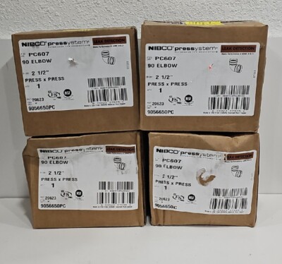 NIBCO PC607 90 ELBOW 2-1/2'' 9056650PC Press X Press Press System 4 Pack