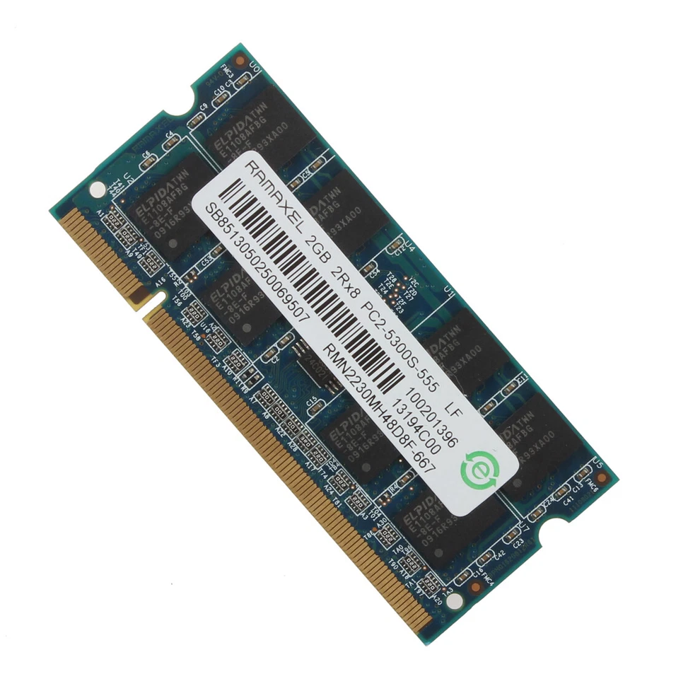 Ramaxel 2X 2GB 2RX8 PC2-5300S DDR2 667Mhz CL5 Non-Ecc Memory RAM SODIMM Laptop - Image 3 of 4