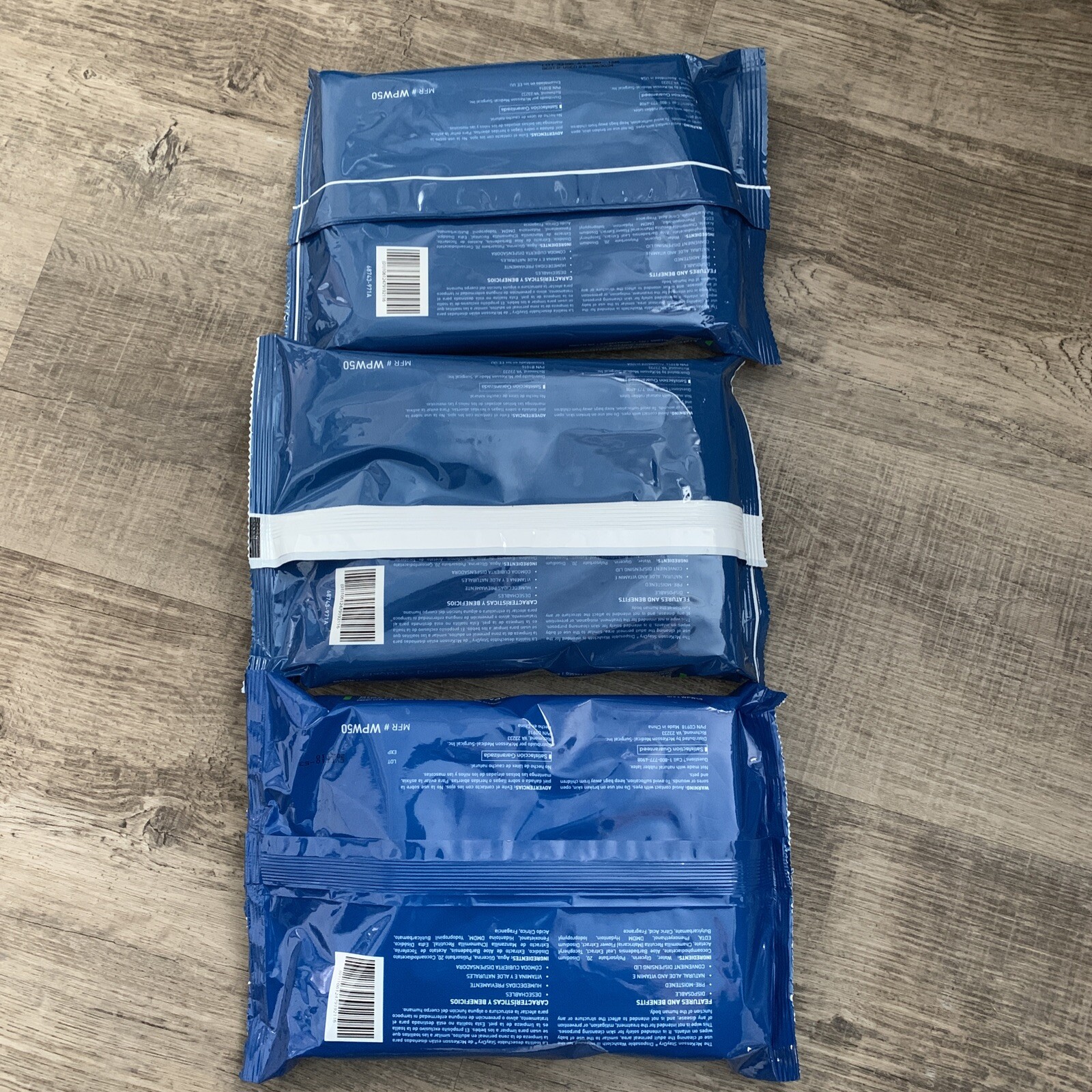 3x McKesson StayDry Disposable Washcloths with Aloe 12.5” x 7.5” WPW50