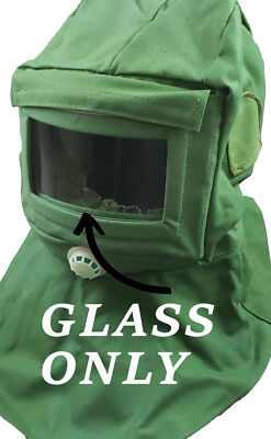 Ersatz gebogenes Glas für Sandstrahlhaube / Maske