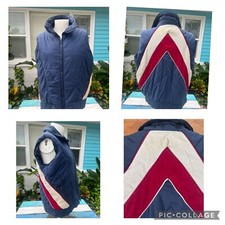 Vtg 80s Alpine Ski Puffer Vest Courderoy Accents Stylish Retro Design EUC Large