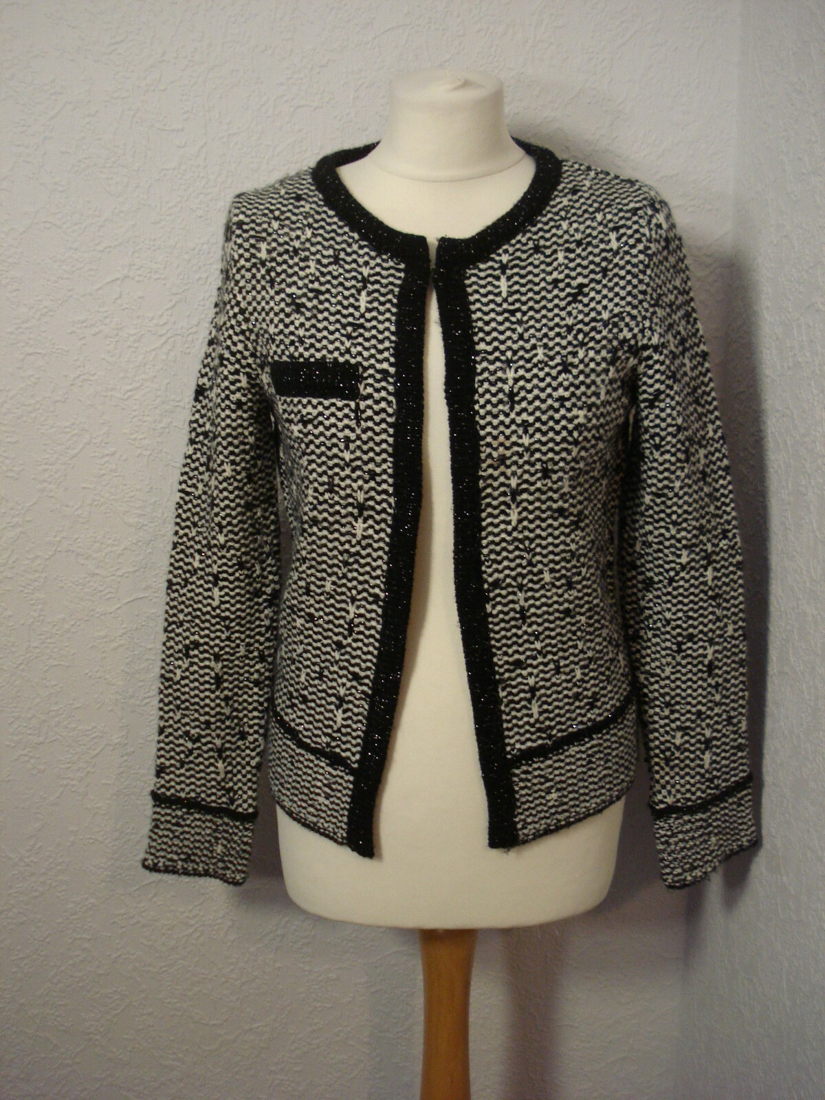 sparkle knit jacket style cardigan 