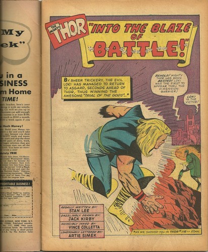 JOURNEY INTO MYSTERY with THOR #117 Lee & Kirby Silver Age Fine to VF - Picture 3 of 3