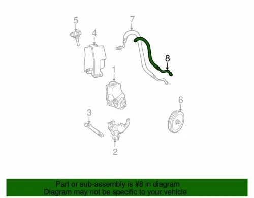 Genuine GM 1995-2002 Chevrolet Pontiac Power Steering Cooler Tube Hose 22717000 - Image 2 of 2