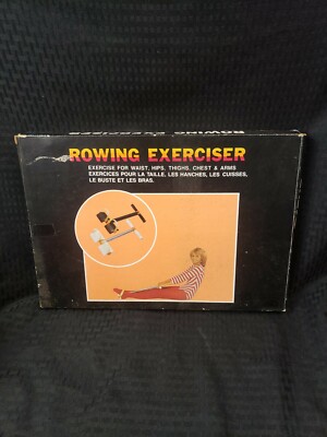 Spring Rowing Exerciser Vintage Rowing Exerciser Spring Ab Workout Blue | eBay