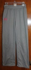 UNDER ARMOUR Girls Small 8 PERFORMANCE SWEATPANTS Gray/Pink perfect