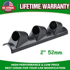 2 52mm Universal Car Pillar 3 Hole Triple Gauge Meter Mount Holder Pod New