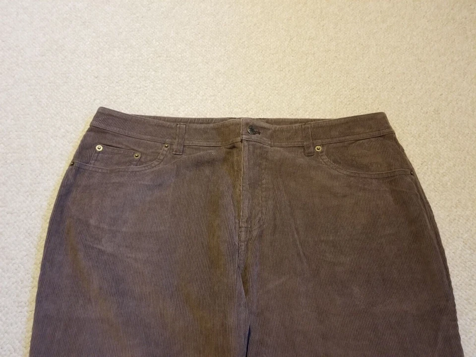 Pantalones Mujer-GARNET HILL-marrón pana 100% algodón pierna recta jean-estilo-16 Foto 2 de 4