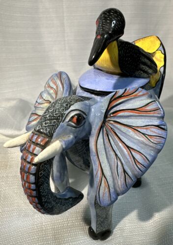 Ardmore Keramik Design ~ Kunst Keramik Elefantenkrug mit Deckel ~ handgefertigt in Afrika - Bild 14 von 17