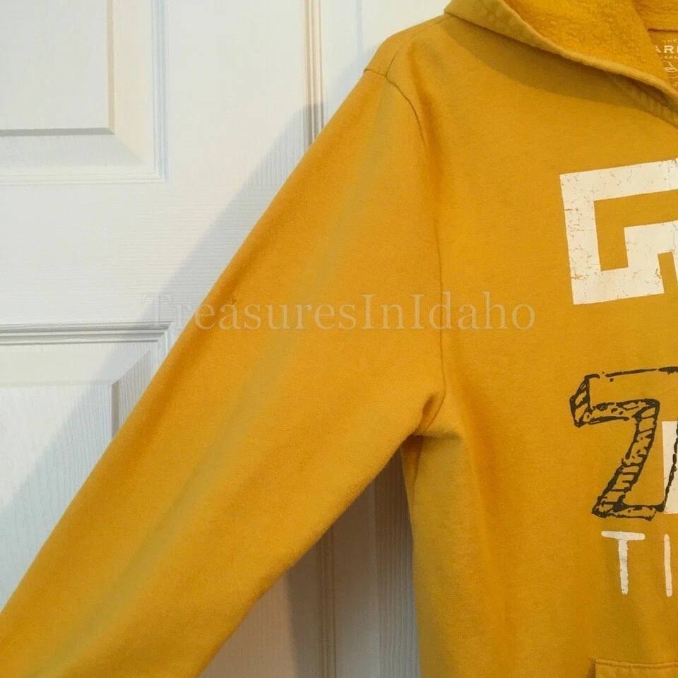 VTG Rare Arizona Jean Co. Yellow Tiger 78 Graphic Zip Hoodie Boy XL/XG 18/20 - Image 3 of 4