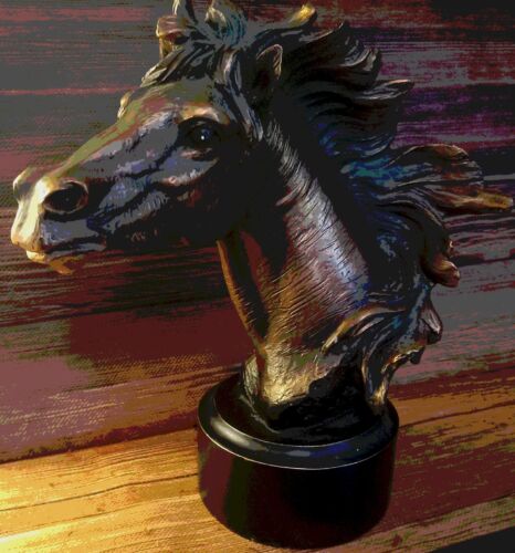 Majestueuse sculpture cheval en bronze et cuivre 8 pouces. grand - Impressionnant Cadeau - Photo 1/10