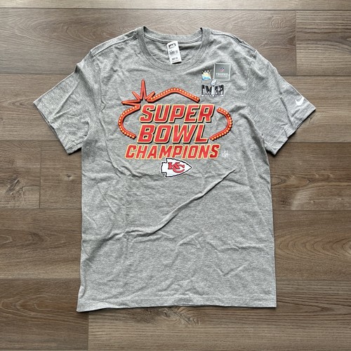 Mens Size Medium Nike Kansas City Chiefs T-Shirt Super Bowl Champs Gray - 第 1/4 張圖片