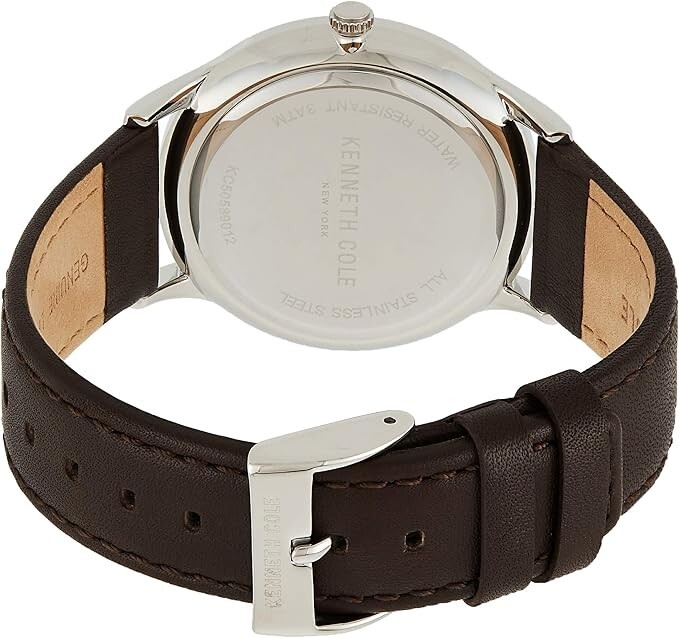 Kenneth Cole Men's 43mm Leather Band Wrist Watch KC50589012