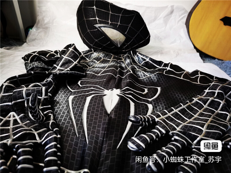 Costume Venom Per Bambini – Set Con Maschera, Da Spider-Man 3, Nero, Cosplay - Foto 3