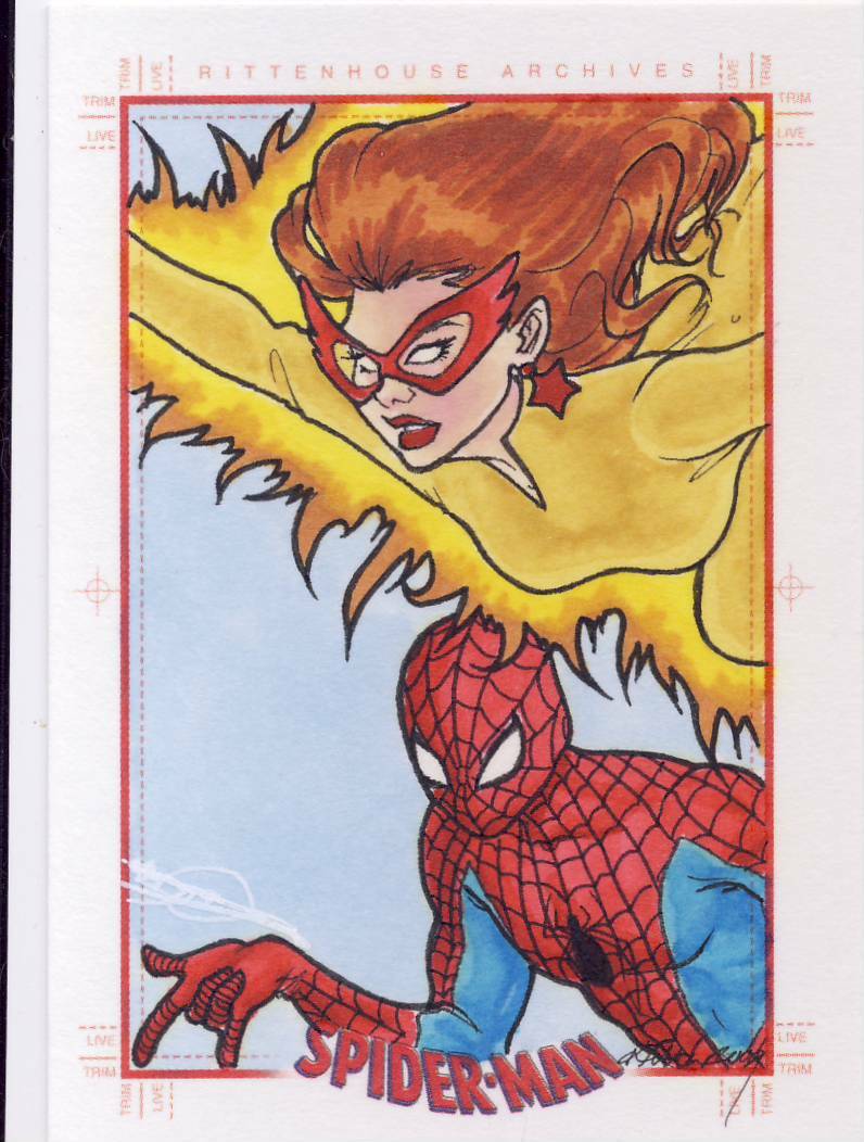 2008 Marvel Spiderman Archives Sketch Card Allen Spiderman