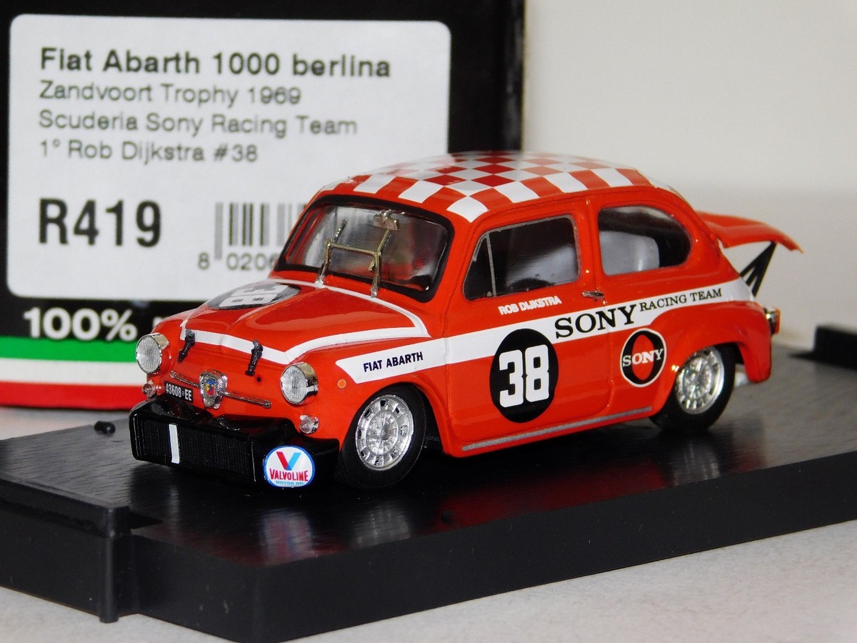 FIAT ABARTH 1000 BERLINA #38 B. DIJKSTRA ZANDVOORT 1969 BRUMM R419