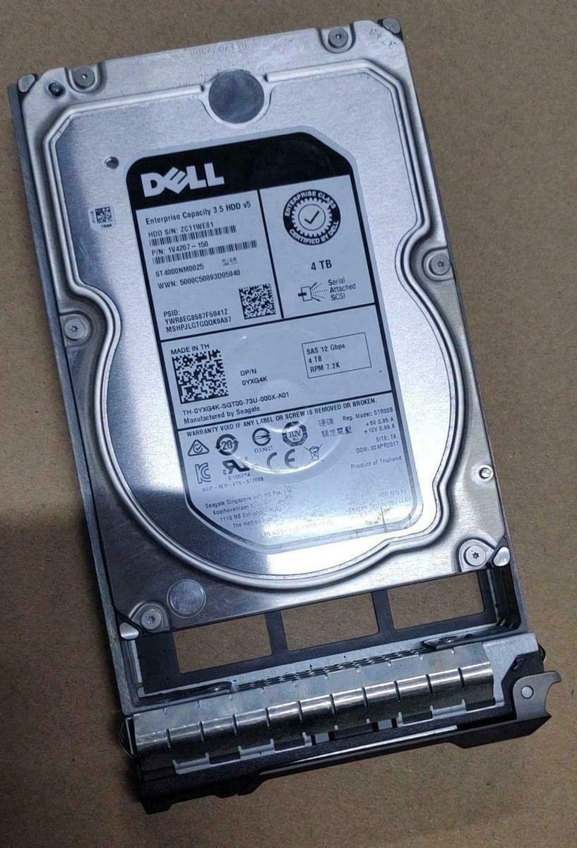 Dell 4TB 7.2K SAS 12Gbps 3.5