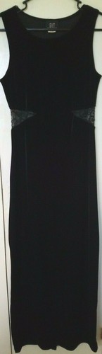 ENT Entrancy Womens M Formal Long Dress, Black Plush Velvet Inc Matching Jacket - 第 1/10 張圖片