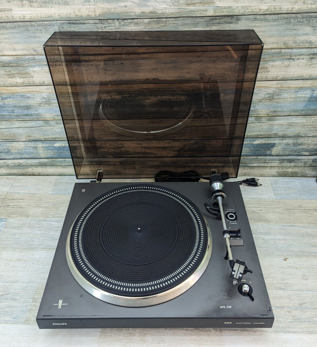 NICE Vintage PHILIPS 685 Turntable Record Player+Otrofon