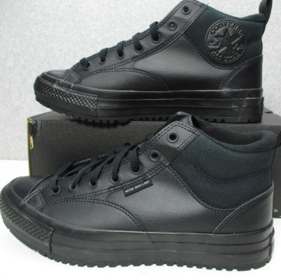 Converse CTAS Malden Street Mid Triple Black Mens Sz 10 Athletic Sneaker Boots