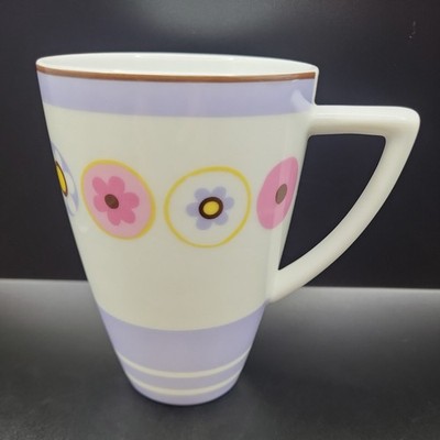 Maxwell & Williams Designer Homewares Tasse Retro Lila Punkte Blumen Floral Cup