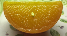 Artificial Fruit Faux Fake Food ORANGE SLICE Display Home Stage Movie PROP 2 3/8