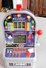 Excalibur Electronics 7 In 1 Ultimate Casino Talking Slot Machine w Lights & Bat
