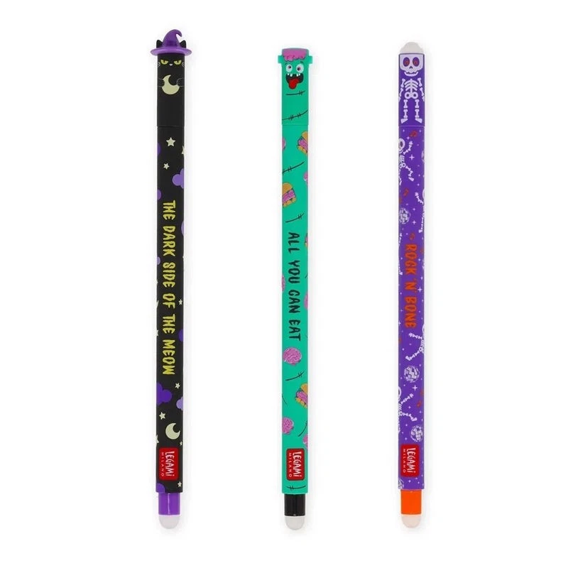 Legami erasable 3 pen set NEW 2025 design boo crew halloween UK - Image 2 of 4