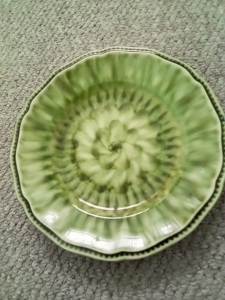 Studio Pottery Portmadog portmadoc upper green Glazed Art Plate Dish porthmadoc - Image 2 of 4