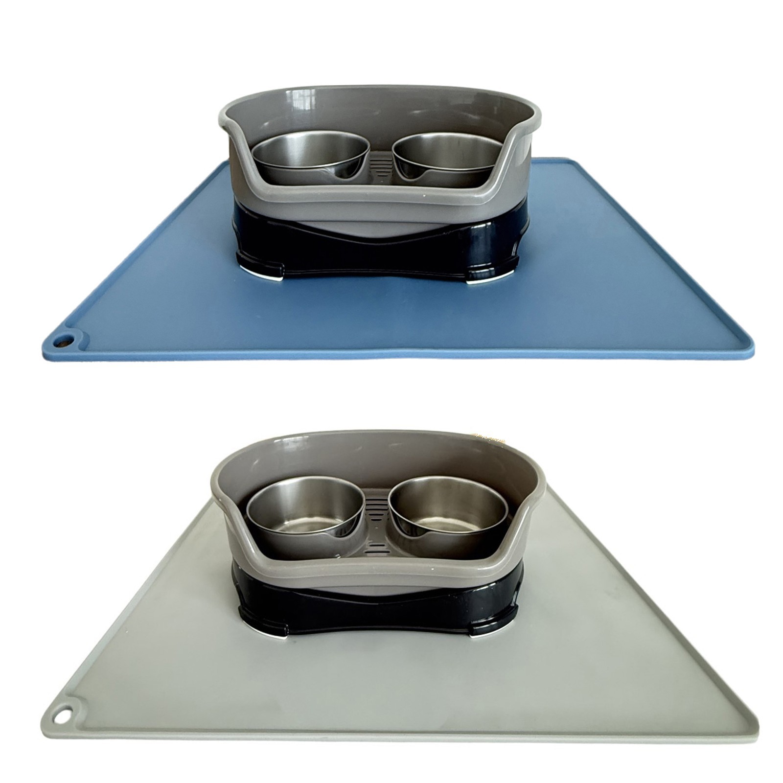 Pet Food Mat for Dogs Cats Silicone Feeding Waterproof Non Slip Bowl Mat 24X16in