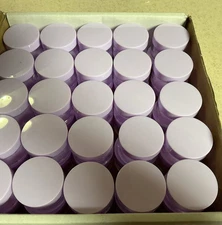 Small Plastic Containers With Screw On Purple Lids (Lot Of 50). NEW