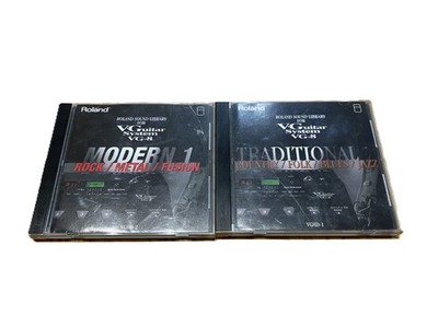 Roland VG-8 Sound Library Data Cards VG8D-1 VG8D-2 Complete Set w/ Case | Tested