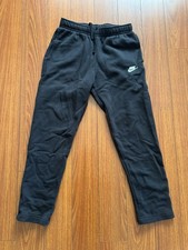 Nike Black Fleece Sweatpants Men's M Drawstring Elastic Waist Tapered Activewear