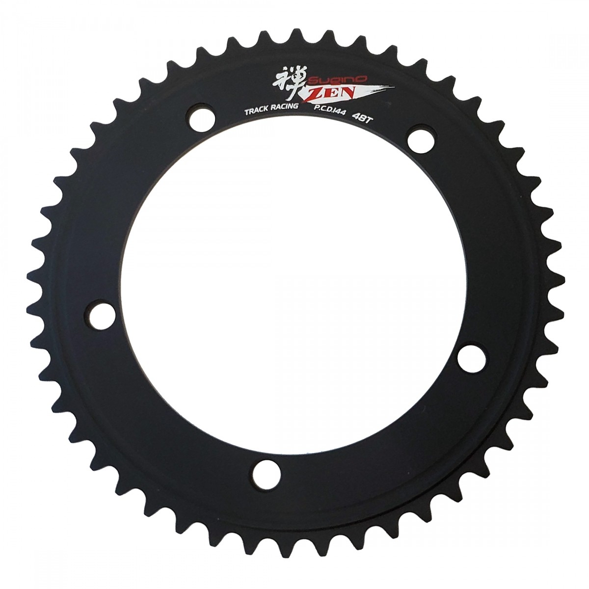 Sugino Zen Chainring 48t 144 BCD 5-Bolt Aluminum Black MTB Sugino Zen Chainring 48t 144 BCD 5-Bolt Aluminum Black MTB