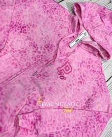 Victoria&rsquo;s Secret PINK Light Pink Leopard Cheetah Print Full Zip Hoodie XS - XL