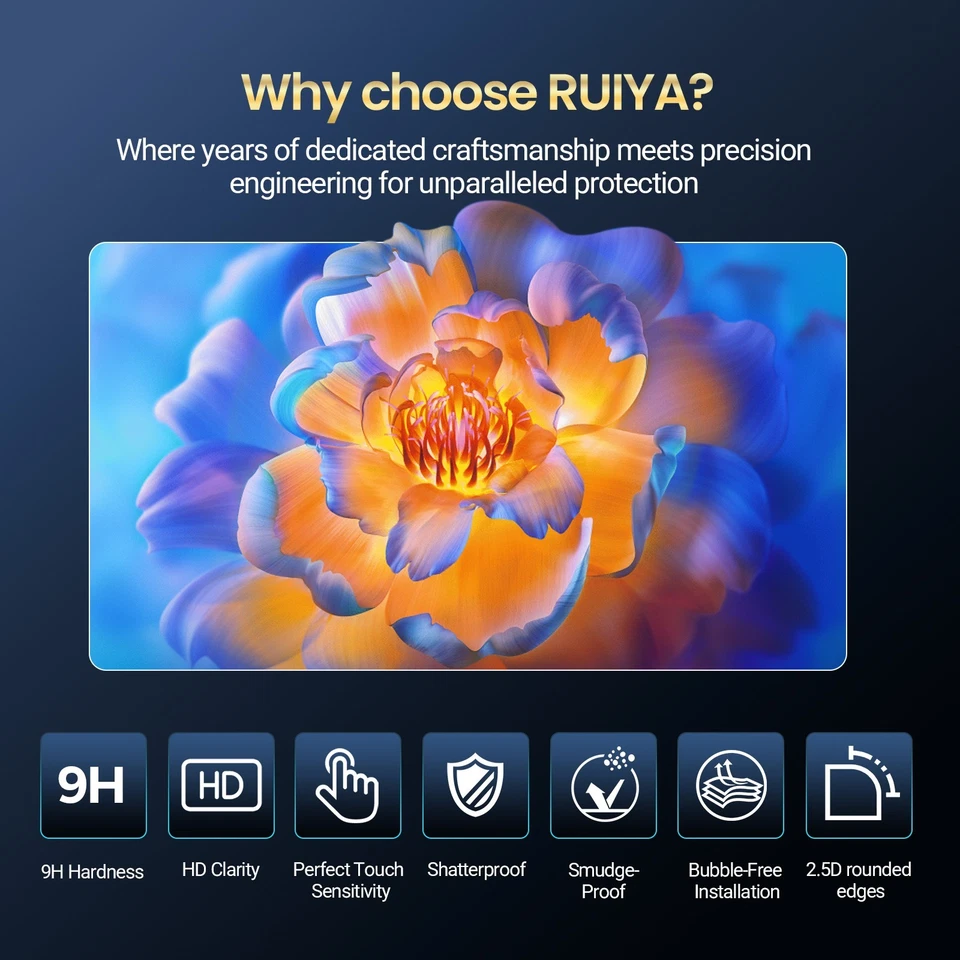 RUIYA Car Touchscreen Protector Tempered Glass 12-inch For 2021-2026 Ford F-150 - Image 2 of 4