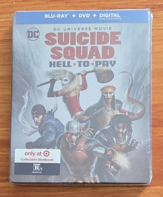 SUICIDE SQUAD: HELL TO PAY BLU-RAY STEELBOOK-TARGET EXCL--NEW & SEALED--MINT!!!!